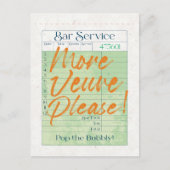 Carte Postale Réception chèque client Champagne Pop the Bubbly (Devant)