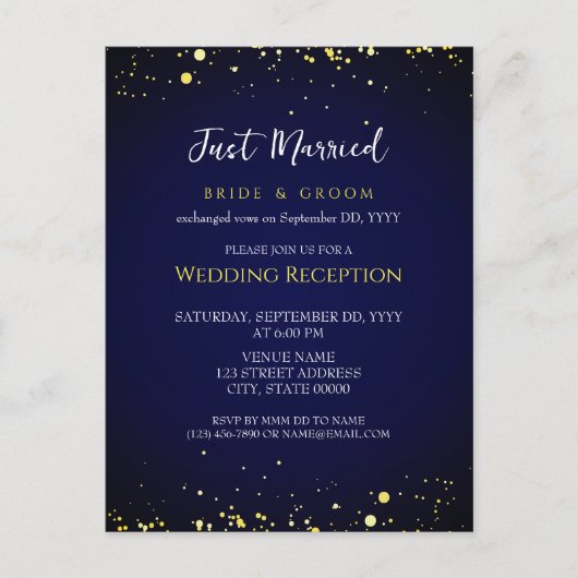 Carte Postale Réception de mariage magique sous les étoiles aprè (Devant)