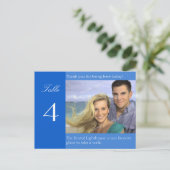 Carte Postale Réception de mariage Personnalisé Numéro de tablea (Debout devant)