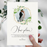 Carte Postale Réception d'Elopement Décor Géométrique Nouveau Pl<br><div class="desc">Carte postale Réception de la nouvelle conception géométrique verte</div>