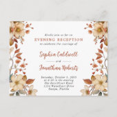 Carte Postale Réception Soirée fleur sauvage Mariage d'automne (Devant)