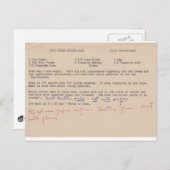 Carte postale Recette (Devant / Derrière)