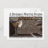 Carte postale Recette au chocolat Fondue Martini (Devant / Derrière)
