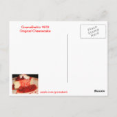 Carte postale Recette au fromage (Dos)