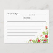 Carte Postale Recette avec fraises (Dos)