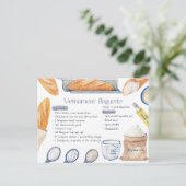 Carte postale Recette Baguette Vietnamienne (Debout devant)