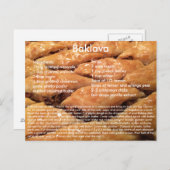 Carte postale Recette Baklava (Devant / Derrière)