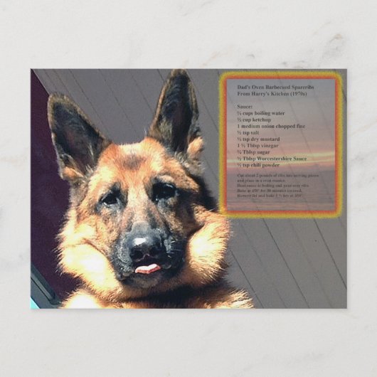 Carte postale Recette Barbecue Papa's Oven Barbecu (Devant)