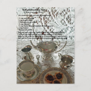 Carte postale Recette Beurre Tarts