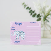 Carte Postale Recette bohème Mandalas & Lotus Elephant (Debout devant)