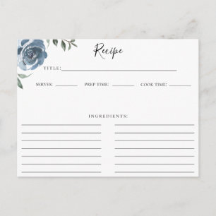 Carte Postale Recette Botanique Bleue Dusty