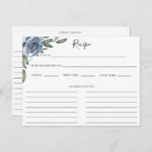 Carte Postale Recette Botanique Bleue Dusty (Devant / Derrière)