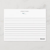 Carte Postale Recette Botanique Bleue Dusty (Dos)