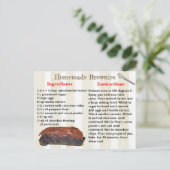 Carte postale Recette Brownies fait maison (Debout devant)