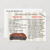 Carte postale Recette Brownies fait maison (Devant / Derrière)