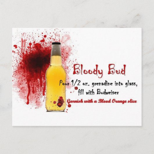 Carte Postale Recette Bud Bud Bloody (Devant)