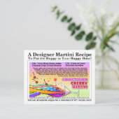 Carte postale Recette Cerise Martini au chocolat (Debout devant)