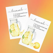 Carte Postale Recette Citronnade Boisson Aquarelle Citrons 