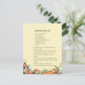 Carte Postale Recette citrouille de trempette (Debout devant)