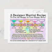 Carte postale Recette Cocktail Lavender Orange Mar (Devant / Derrière)