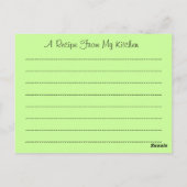 Carte postale Recette Conception Pour Partager Fav (Dos)