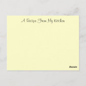 Carte postale Recette Conception Pour Partager Fav (Dos)