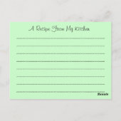 Carte postale Recette Conception Pour Partager Fav (Dos)
