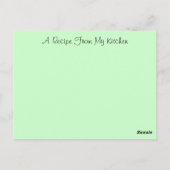 Carte postale Recette Conception Pour Partager Fav (Dos)