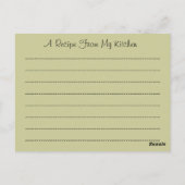 Carte postale Recette Conception Pour Partager Fav (Dos)