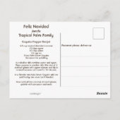 Carte Postale Recette Coquito Coconut Tropical Drink (Dos)