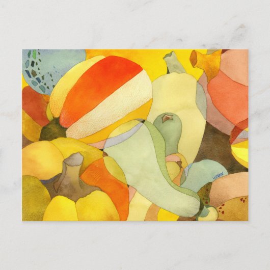 Carte Postale Recette cuisine citrouille et gastronomique (Devant)