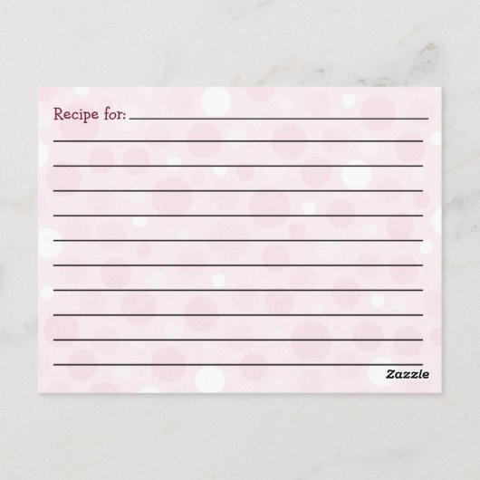 Carte postale Recette Cupcake Rose (Dos)