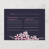 Carte Postale Recette de Baby Shower Rose Cerise (Dos)