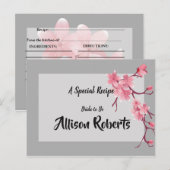 Carte Postale Recette de Baby Shower sur le thème des fleurs de  (Devant / Derrière)