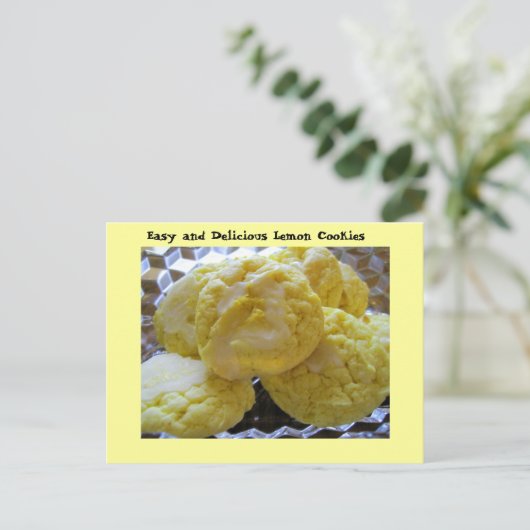 Carte Postale Recette de biscuits au citron (Debout devant)