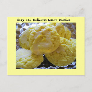 Carte Postale Recette de biscuits au citron