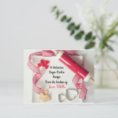 Carte Postale Recette de biscuits au sucre pour la Saint-Valenti (Debout devant)