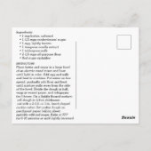Carte Postale Recette de biscuits au sucre pour la Saint-Valenti (Dos)