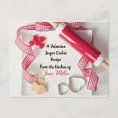 Carte Postale Recette de biscuits au sucre pour la Saint-Valenti (Devant)