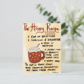 Carte Postale Recette de boisson heureuse (Debout devant)