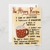 Carte Postale Recette de boisson heureuse (Devant / Derrière)