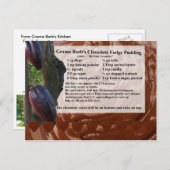 Carte postale Recette de boudin au chocolat (Devant / Derrière)