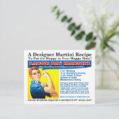 Carte postale Recette de cocktail de Martini Fête  (Debout devant)