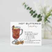 Carte Postale Recette de cocktail de Noël au rhum beurré chaud (Debout devant)