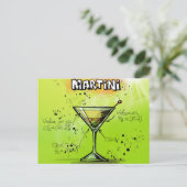 Carte Postale Recette de cocktail Martini (Debout devant)