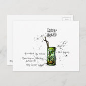 Carte Postale Recette de cocktail Mint Julep (Devant / Derrière)