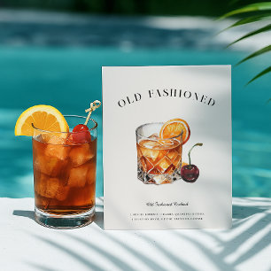 Carte Postale Recette de cocktail Old Fashioned   Art du Whiskey