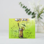 Carte Postale Recette de cocktail tropical (Debout devant)