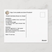 Carte Postale Recette de crème glacée de Pecan sans beurre de Ch (Dos)