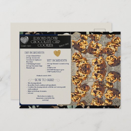 Carte postale Recette de croustilles au chocolat à (Devant / Derrière)